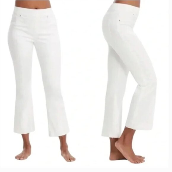 SPANX Signature Cropped Pant Shaping White Pull On - Picture 1 of 2